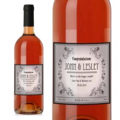 Personalised Vineyard Rose Wine