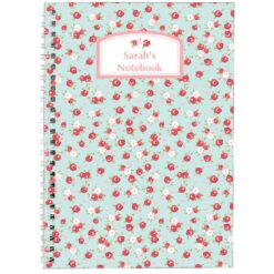 Personalised Vintage Floral A5 Notebook
