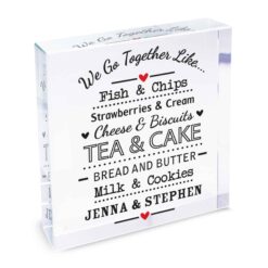 Personalised We Go Together Like Large Crystal Token