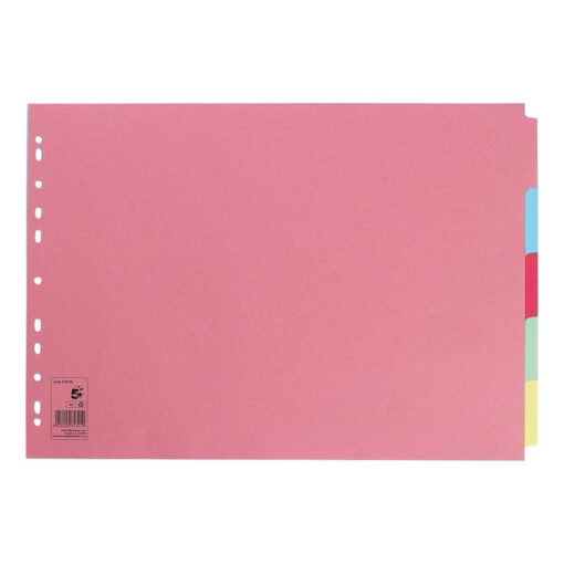 5 Star A3 Landscape File Dividers 10-Part