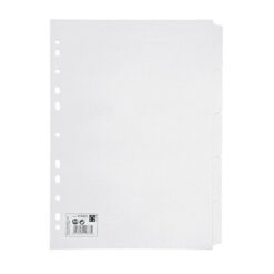 5 Star A4 5-Part Subject Dividers Multi Punched Mylar Reinforced Multicolour Tabs