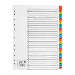 5 Star Office Index Dividers 1-31 Multipunched Coloured Tabs