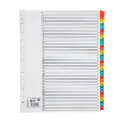 5 Star Office Index Dividers 1-31 Multipunched Extra Wide