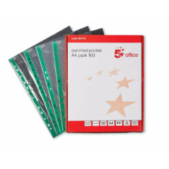 5 Star Office Punched Pocket Pack Of 100