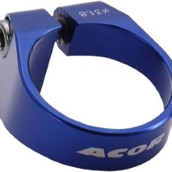 Acor CNC Alloy Bolt Seat Post Clamp Blue 31.8mm