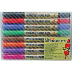 Artline 2-In-1 Whiteboard Markers Twin Tip Pack of 8