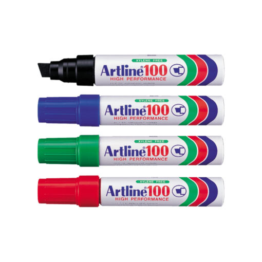 Artline EK100 Industrial Permanent Marker Large Chisel Tip Pack of 6