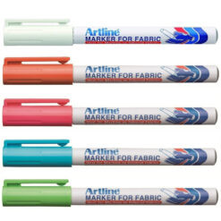 Artline EKC Marker for Fabric Bullet Tip Assorted Colours Pack of 5