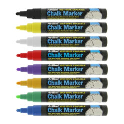 Artline EPW4 Chalk Marker Pen Assorted Colours Pack of 8