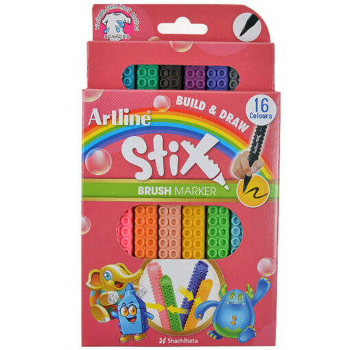 Artline StiX Brush Marker Pens Pack of 16
