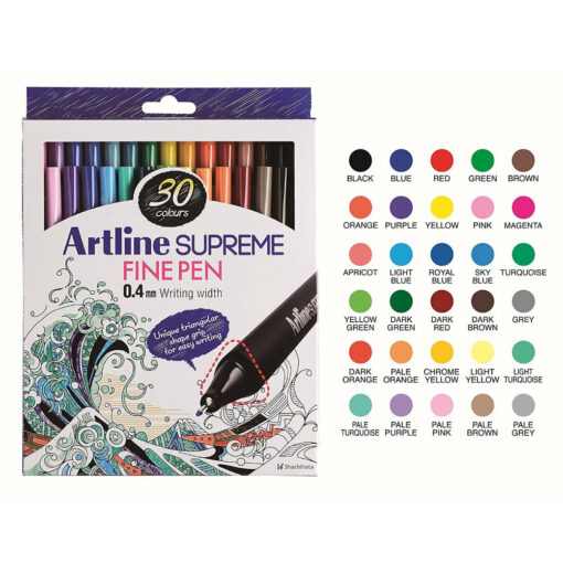 Artline Supreme Fine Pen 0.4mm EPFS-200 Pack of 30
