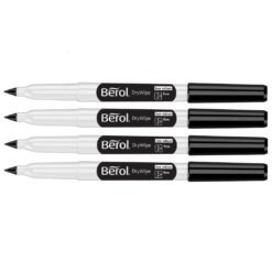Berol Drywipe Whiteboard Markers Fine Tip - Pack Of 4