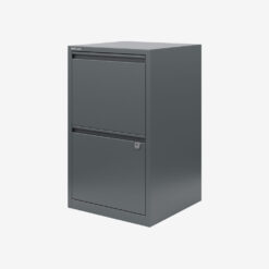 Bisley Filing Cabinet 2 Drawer FFPFA2 Flush Handle Anthracite Grey