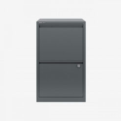 Bisley Filing Cabinet 2 Drawer FFPFA2 Flush Handle Anthracite Grey