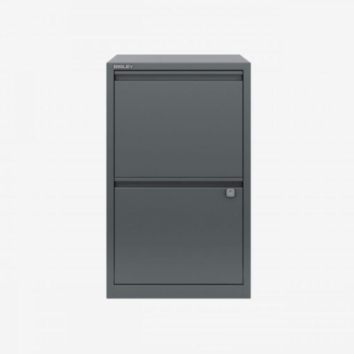 Bisley Filing Cabinet 2 Drawer FFPFA2 Flush Handle Anthracite Grey