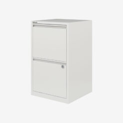 Bisley Filing Cabinet 2 Drawer FFPFA2 Flush Handle Traffic White