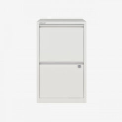 Bisley Filing Cabinet 2 Drawer FFPFA2 Flush Handle Traffic White