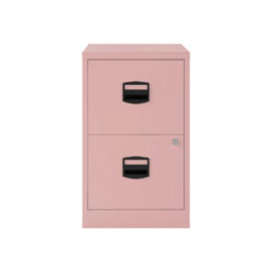 Bisley Filing Cabinet 2 Drawer Pale Pink