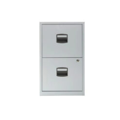 Bisley Filing Cabinet 2 Drawer Silver