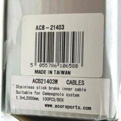 Campagnolo Fit Stainless Slick Brake Cable With End Cap By Acor