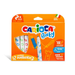 Carioca Jumbo 12 Super Washable Colouring Markers