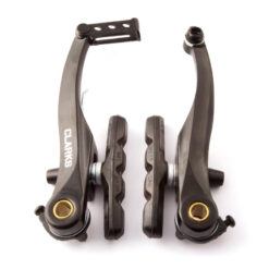 Clarks V-Brakeset F&R in Black with Cables Steel Guide Pipes and Boots
