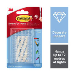 Command Clear Decorating Clips with Clear Strips 17026CLR