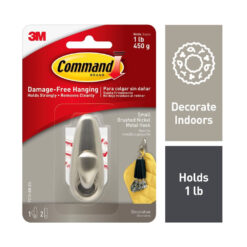 Command Small Metallic Hook Brushed Nickel FC11-BN