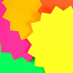 County Florescent Shaped Cards Multi-Packs
