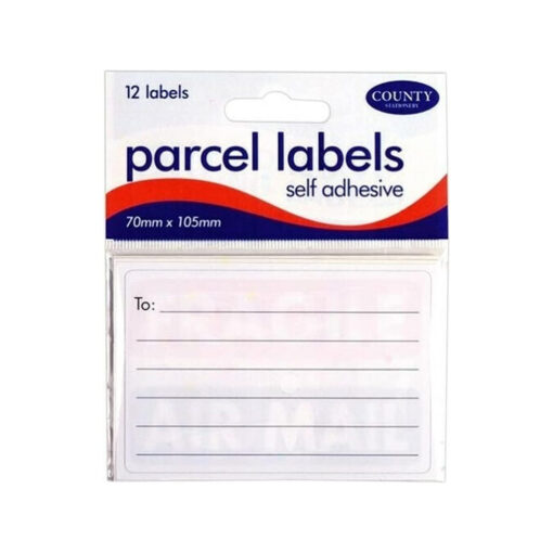 County Parcel Labels Self Adhesive Pack of 12