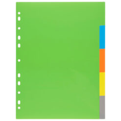 eco eco A4 Index File Dividers Tabs Pack of 5