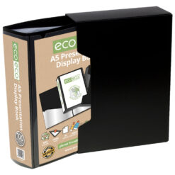 eco eco A5 Presentation Display Book 100 Pocket Black