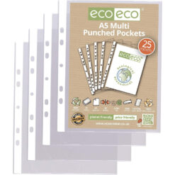 eco eco A5 Punched Pockets Pack of 25