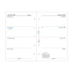 Filofax Mini Week on Two Pages 2026 Diary Refill 68121