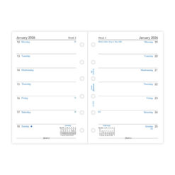 Filofax Pocket Week on One Page 2026 Diary Refill 68226
