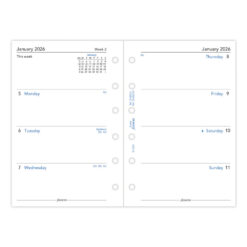 Filofax Pocket Week on Two Pages 2026 Diary Refill 68221