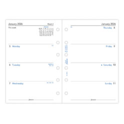 Filofax Pocket Week on Two Pages Recycled Paper 2026 Diary Refill 68221R