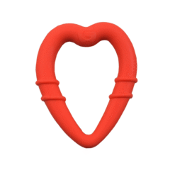 Gummee Heart Shaped Silicone Teething Ring Red