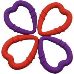Gummee Heart Shaped Silicone Teething Ring Red