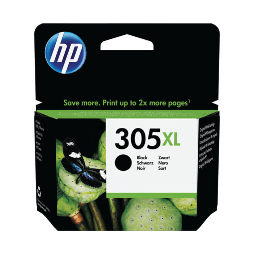 HP 305XL High Yield Black Ink Cartridge 3YM62AE