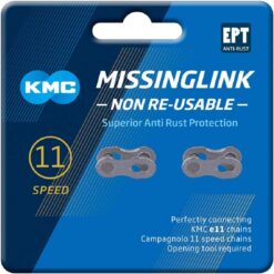 KMC 11 Speed EPT Non Re-Usable MissingLinks Silver 2 Pairs