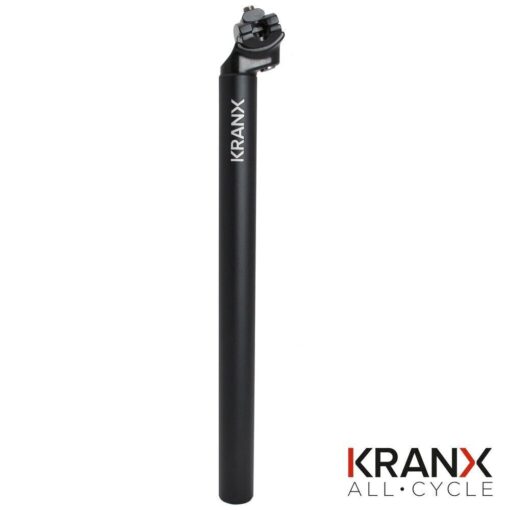 KranX Micro Alloy 400mm 12mm Offset Seatpost in Black 30.8 or 31.6mm