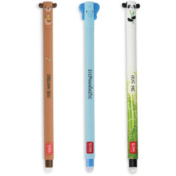 Legami Erasable Gel Pens Elephant Panda Bear Set of 3