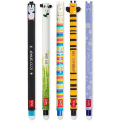 Legami Erasable Gel Pens Penguin Panda Llama Bee Set of 5