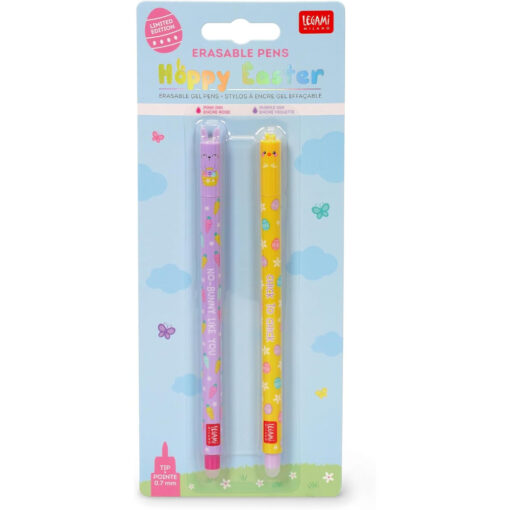 Legami Erasable Gel Pens Set of 2 Easter Edition Hoppy Easter