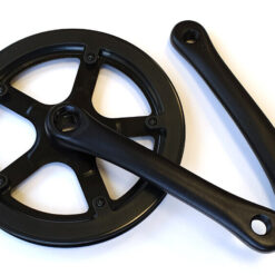 NECO 3/32" x 46T x 170mm Steel Single Chainset in Black