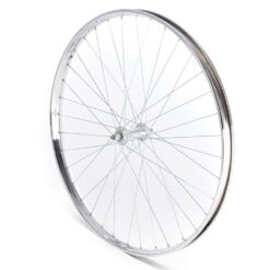 Oxford 26 x 1 3/8" Front Bike Wheel Nutted Solid Axle Silver Steel WESTWOOD Rim