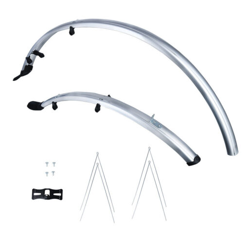 Oxford 700c Hybrid Bicycle 46mm Mudguard Set Silver