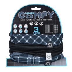 Oxford Comfy Black and White Tartan 3 Pack