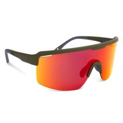 Oxford Pave Black Frame Blue or Orange Mirror Lens Sunglasses - Orange